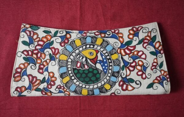 Vaidehi Hand Painted Clutches Material - Raw Silk