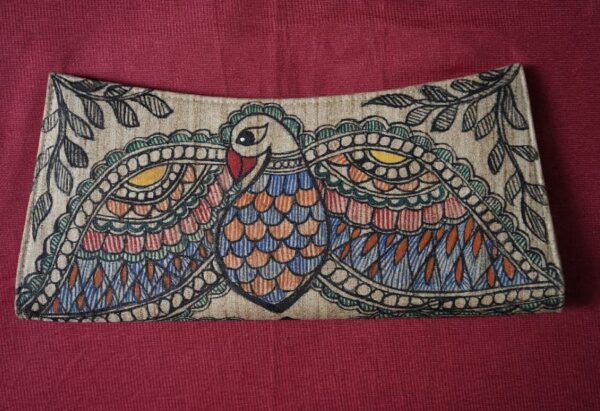 Vaidehi Hand Painted Clutches Material - Raw Silk