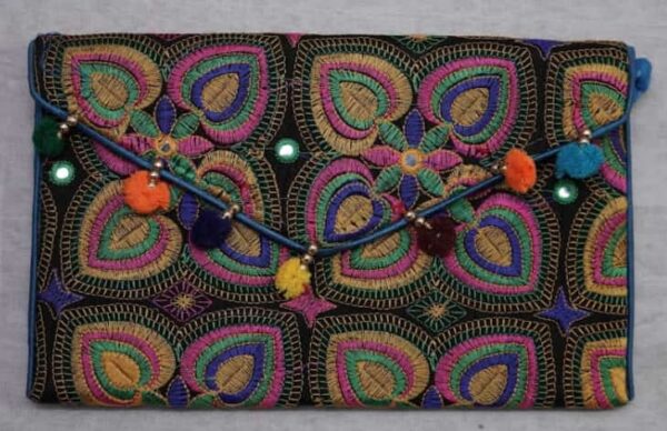 Handmade  Pochette from Kachh, Gujarat Size = 12" x 9"