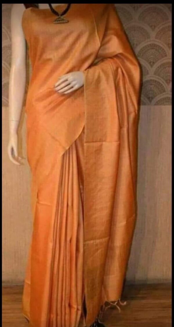 Pure Muga Tussar Silk Sharee with Blouse Piece