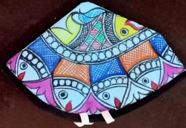 Vaidehi Painted Three Layer Mask