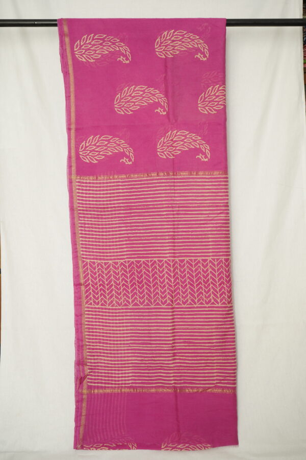 PURELY HAND BLOCK PRINTED CHANDERI SILK SHAREE WITH BP DIRECTLY FROM CHANDERI, MP