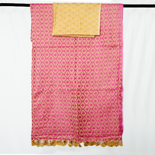 SHOFT WOVEN KATAN SILK SHAREE WITH BP(1 MITAR)